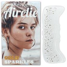 Gold Face Glitter Freckles Stickers Waterproof Temporary Face Tattoos for Festival Women Kids 6 Pcs