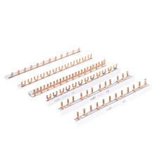 4P Copper Busbar 12 Way MCB Connector for Circuit Breaker, DIN Rail Compatible, Low Resistance, Safe Design
