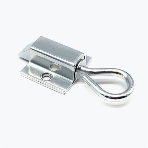 Cabinet Latch Lock Iron Hasp Push Pull Door Latch with Pull Ring, Durable Reverse Color 1 Piece 2