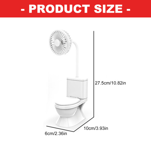 LKompakter Desktop-Ventilator in Toilettenform aus-Gelber Bär 2