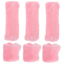 Heatless Hair Curlers Set for Women Soft Fleece No Heat Rollers 6pcs Pink Hair Styling Tools