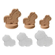 Moule flexible en silicone en forme de cheval, facile Ă utiliser