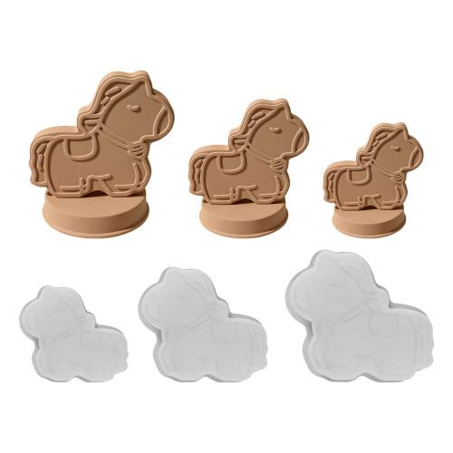 Moule flexible en silicone en forme de cheval, facile à utiliser