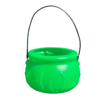 Bol chaudron de sorcière verte pour les festivités d'Halloween,