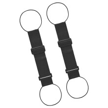 2Pcs Adjustable Luggage Belts For Keeping Bags Organized-Black