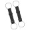 Sangles flexibles pour accessoires de voyage, 2 pièces,-Noir 1