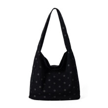 Sac à bandoulière moderne à pois, sac sous les bras en-Noir
