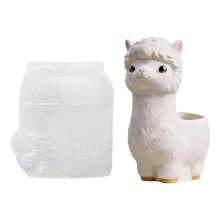 Lovely Sheep Statue Silicone Candle Molds For Handmade Candle