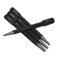 1/32", 2/32", 3/32", 4/32" Centerpons Koolstofstalen ponszoeker