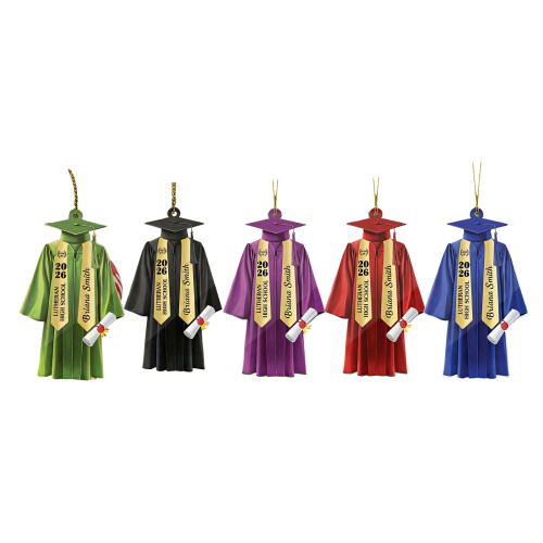 Klasse von 2026, 2D-Form, flaches Abschlusskleid,-Lila 1