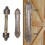Sliding Door Handle Bronze Vintage Finish Gate Pull Handle with Durable Electroplated Surface 2