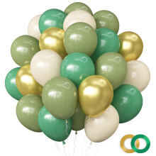 Sage Green and Gold Balloon Garland Kit 65PCS for Wedding or Baby Shower, Durable Latex, Easy DIY