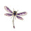 Stilvolle Libellen-Brosche mit eleganten Details,-Lila 1