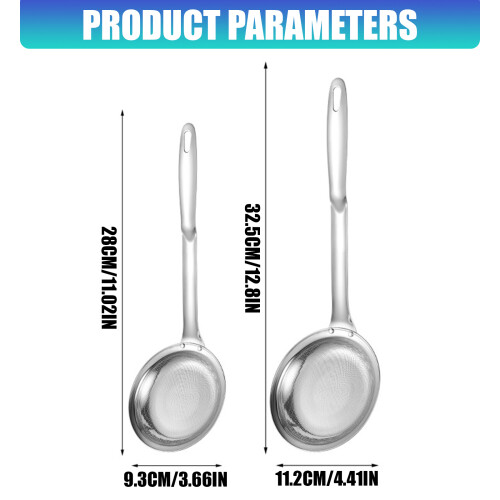 2Pcs Kitchen Strainer Set constructed From Resistant Metal For 2