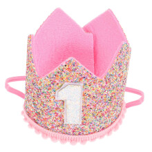 Birthday Crown for Boys and Girls, Festive Mini Party Hat, Lightweight Photo Prop Accessory