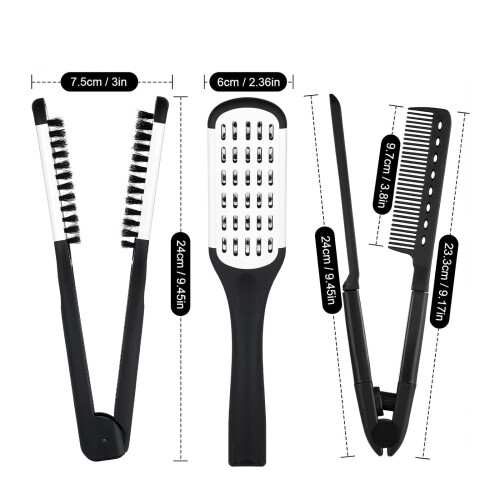 Brosse à lisser les cheveux de Type V, outil professionnel, 2