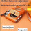 Windproof Jet Flame Lighter Vintage Leather Refillable Butane Torch with OneTouch Ignition Orange 2