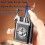Windproof Jet Flame Lighter Vintage Leather Refillable Butane Torch with OneTouch Ignition Orange 4