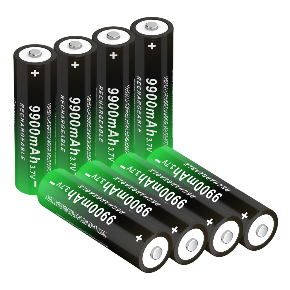 8 Pcs Rechargeable 18650 Battery 3.7V Button For Flashlight And Headlamp LongâLasting Power 9771547969907