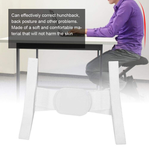 Posture Corrector for Men and Women Adjustable Back Support Brace with Ergonomic Shoulder Alignment SWhite 2
