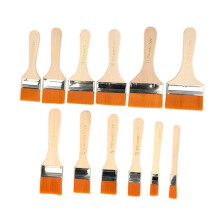 12pcs Oil Painting Brush Set with Smooth Nylon Bristles and Ergonomic Wood Handle for Artists