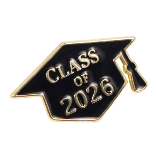 Academic Hat Shaped Badge Brooch With Smooth Enamel Finish-33