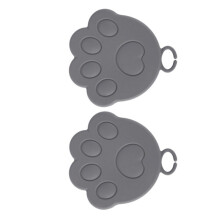 2 Stück effektive Silikon-Futterglasabdeckung für-Grau