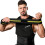 Adjustable Wrist Wraps for Weightlifting with Ergonomic Support and Thumb Loop, Black and Yellow Pair 1