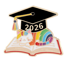 Commemorative 2026 Enamel Brooch Pin Featuring Classical-6