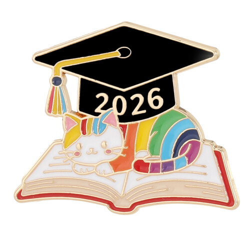 Commemorative 2026 Enamel Brooch Pin Featuring Classical-6