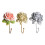 Romance Heart Shape Rose Paint Hook For Keys And-Silver 2