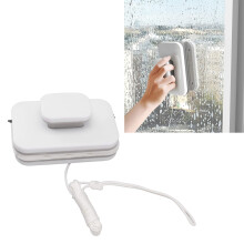 Magnetic Window Cleaner Double Sided Glass Wiper with Safety Rope and Large Handle for Rise Windows Ref: 5180