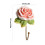 Romance Heart Shape Rose Paint Hook For Keys And-Silver 4