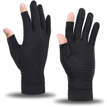 Copper Infused Arthritis Compression Gloves for Pain Relief, Open Finger Design, AntiSlip Grip (Small)