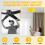 Blue Ceiling Fan Duster with Extendable Pole, DoubleSided Microfiber Blade Cleaner, Washable and Reusable 3