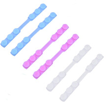 Mask Ear Strap Extender Adjustable Silicone Face Mask Ear Protector 3Gear Fit Reusable 6PCS