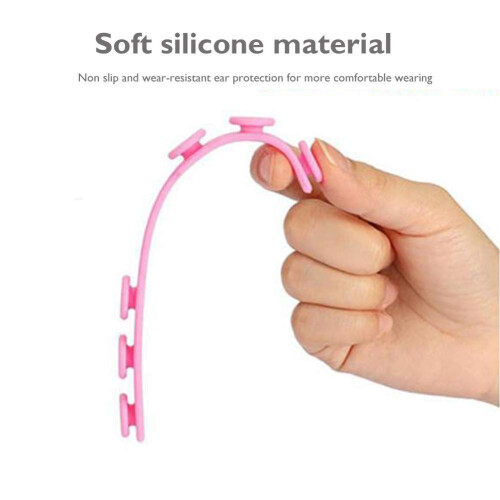 Mask Ear Strap Extender Adjustable Silicone Face Mask Ear Protector 3Gear Fit Reusable 6PCS 2