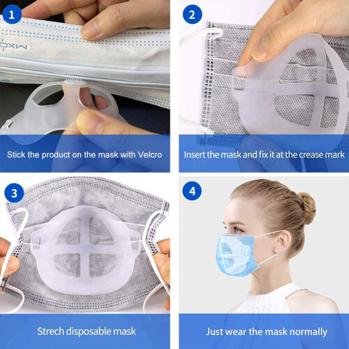 5PCS 3D Face Mask Bracket and Strap Extender Set for Comfortable Breathing and Lipstick Protection 1