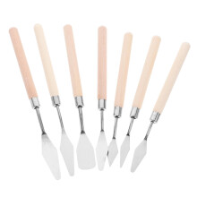 7pcs Stainless Steel Palette Knife Set for Oil Painting and Canvas Art with Sharp Pointed Tips