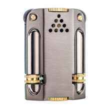 Vintage Kerosene Lighter Silver Dual Flint Windproof Trench Style Refillable Brass Gift for Men