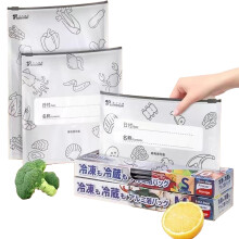 Reusable Food Storage Bags Aluminum Foil Freezer Safe Leak Proof Stand Up Zipper Bags for Meat Vegetables BPA  Set S+M+L 30PCS
