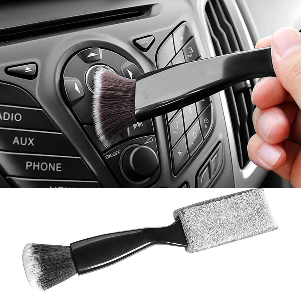 Dual Head Car Detailing Brush With Ultrasoft Bristles For Precision Crevice Cleaning And Interior Care Coral 9073542120056