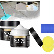 2Pcs Stone Polishing Wax for Marble Furniture and Tiles, Deep Nourishing Natural Care, 65uyti4360