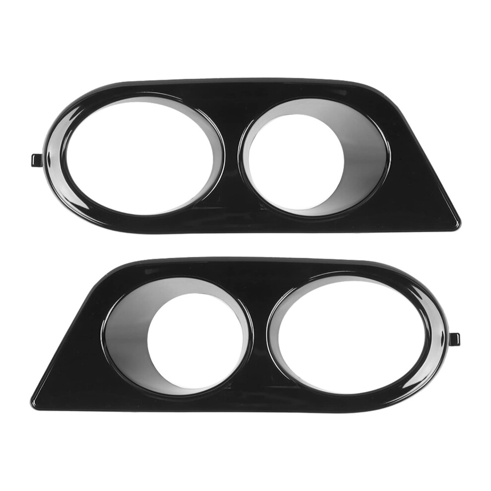 Glossy E46 M3 Fog Cover 2Pcs Directfit Replacement For Bmw E46 M3 Front Bumper 2001Â2006 Black/Light 9351714597135
