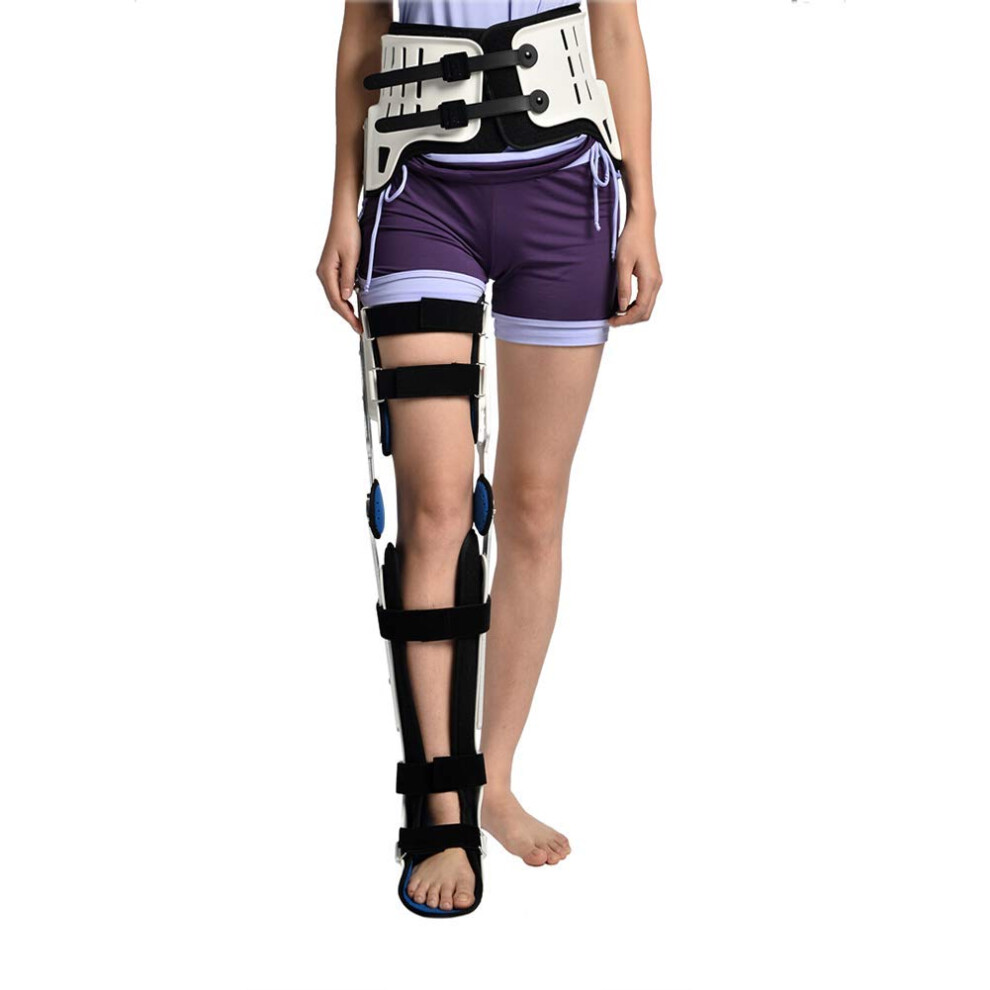 Adjustable Hip Knee Ankle Foot Orthosis Brace for Leg Fracture Support and Postoperative Rehabilitation