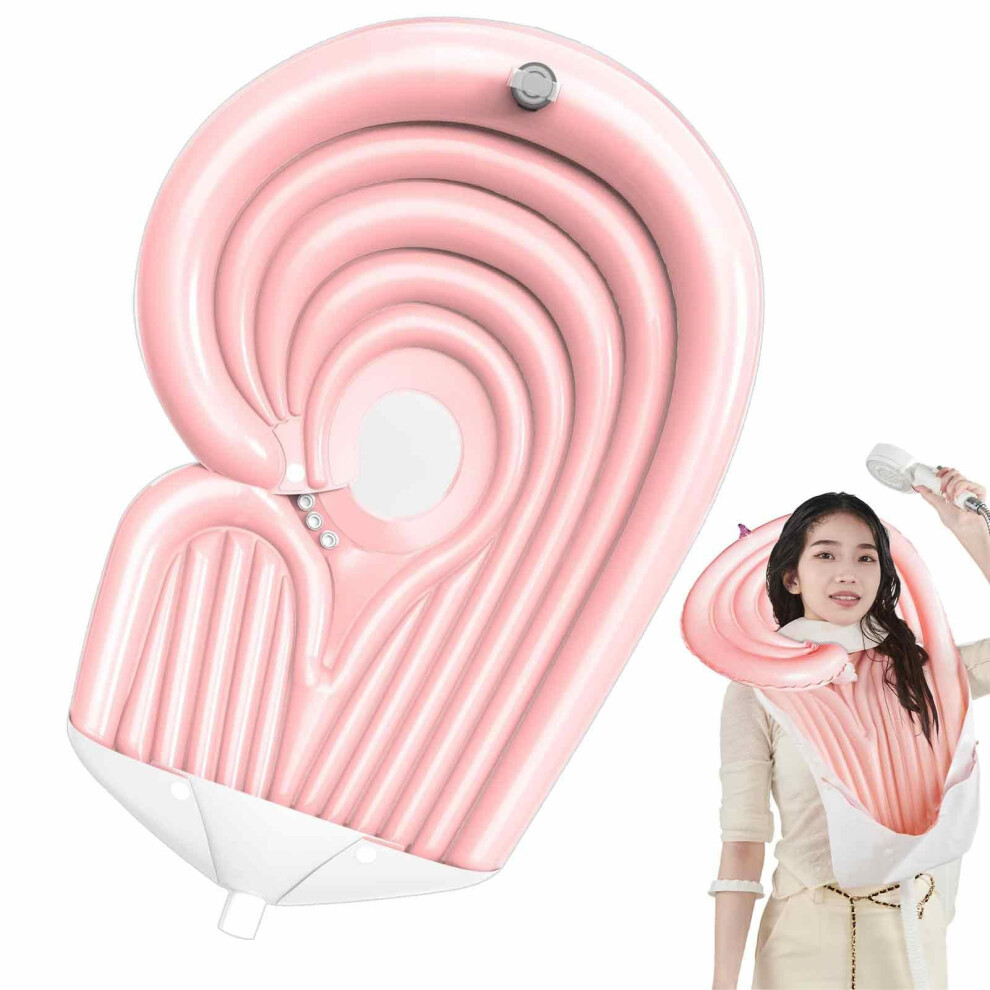 Inflatable Shampoo Basin with Comfortable Neck Support, Leakâ Drain for Elderly and Disabled