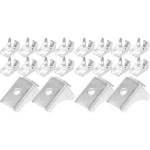 20Pcs Silver Metal Cabinet Shelf Support Clips Strong Steel