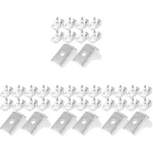 40Pcs Silver Metal Shelf Support Clips for Cabinets and Shelving