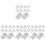 40Pcs Silver Metal Shelf Support Clips for Cabinets and Shelving 1