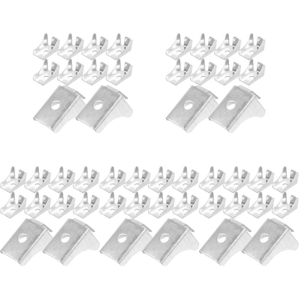50Pcs Silver Cabinet Shelf Support Clips Metal Shelf Clips For Kitchen 3743877185087